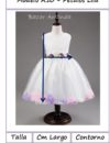 Vestido Bautizo Petalos Morados Tallas