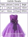 Vestido Renata Morado Medidas