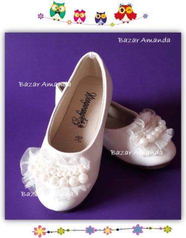 Zapatos Bautizo Blancos Perlas 2