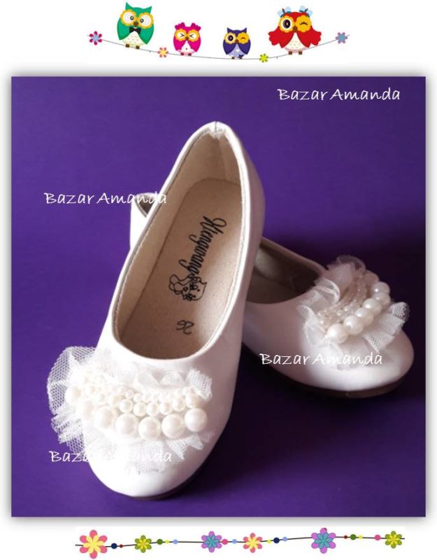 Zapatos Bautizo Blancos Perlas 2