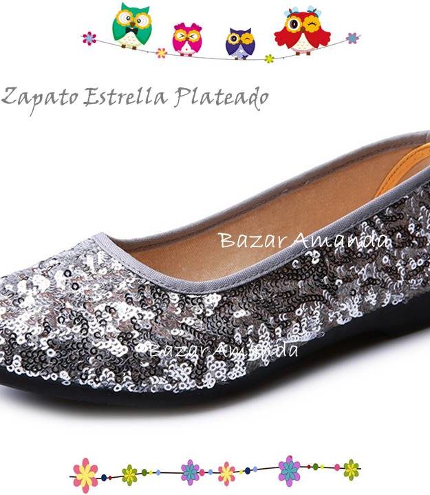 Zapatos Plateados Estrella