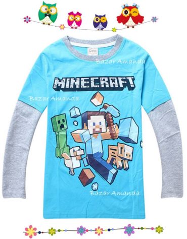 Minecraft Polera Celeste