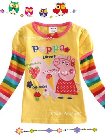 Polera Peppa Pig Amarilla