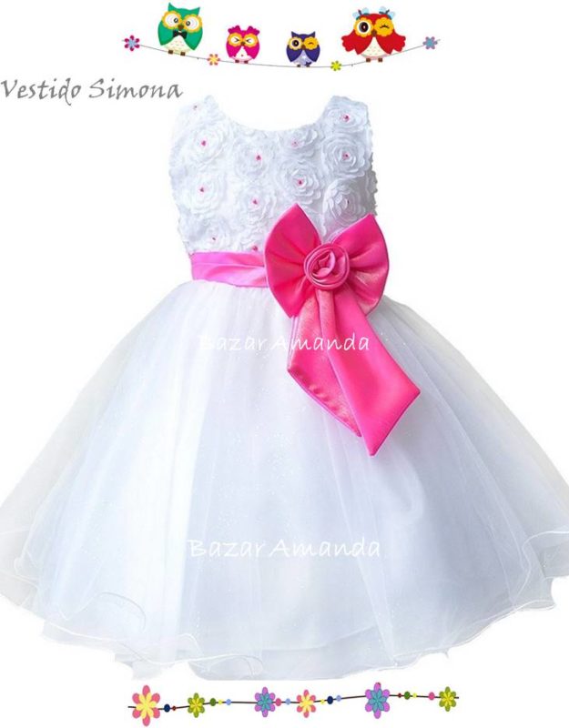 Vestido Bautizo Simona Fucsia 1 Vestido Bautizo Simona Fucsia 1