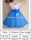 Vestido Fiesta Isidora Celeste Tallas