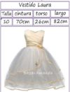 Vestido Laura Beige medidas