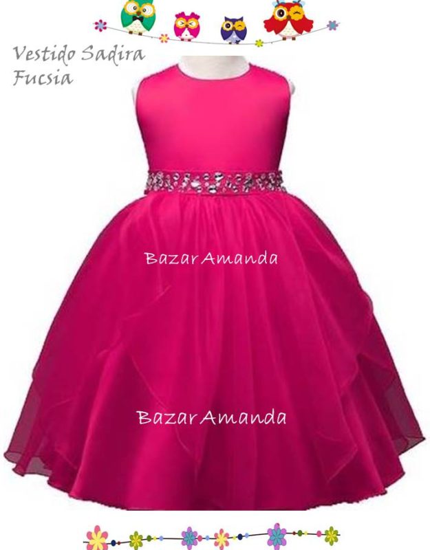 Vestido Sadira fucsia 2