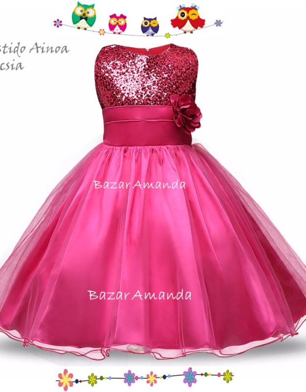 Vestido Ainoa Fucsia 3