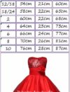 Vestido Ainoa rojo medidas