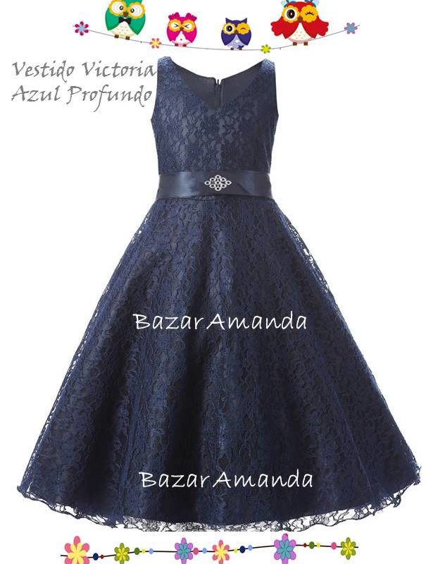 Vestido Victoria Azul Profundo 1