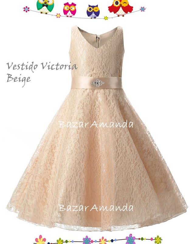 Vestido Victoria Beige 1