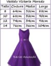 Vestido Victoria Morado Medidas