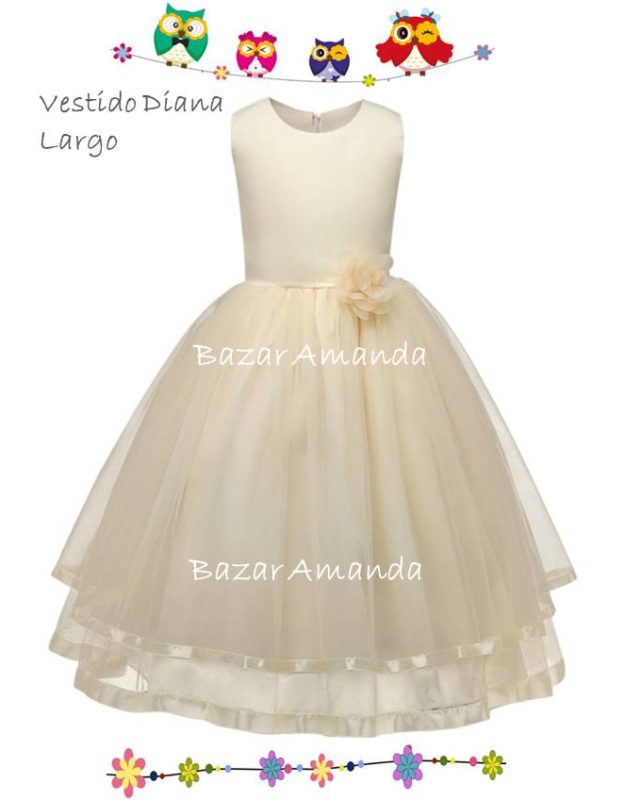 Vestido Diana Beige Largo