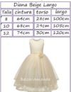 Vestido Diana Beige Largo MEdidas