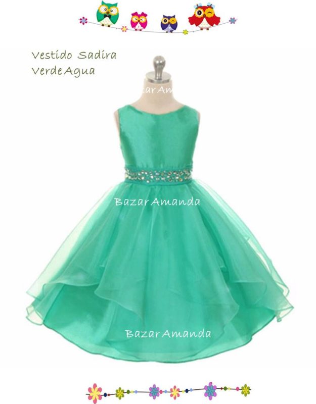 Vestido Sadira verde agua 4