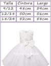 Vestido Bautizo Renata Blanco medidas
