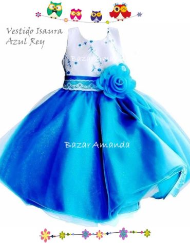 Vestido Isaura Azul Rey 5