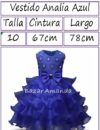 Vestido Analia azul medidas