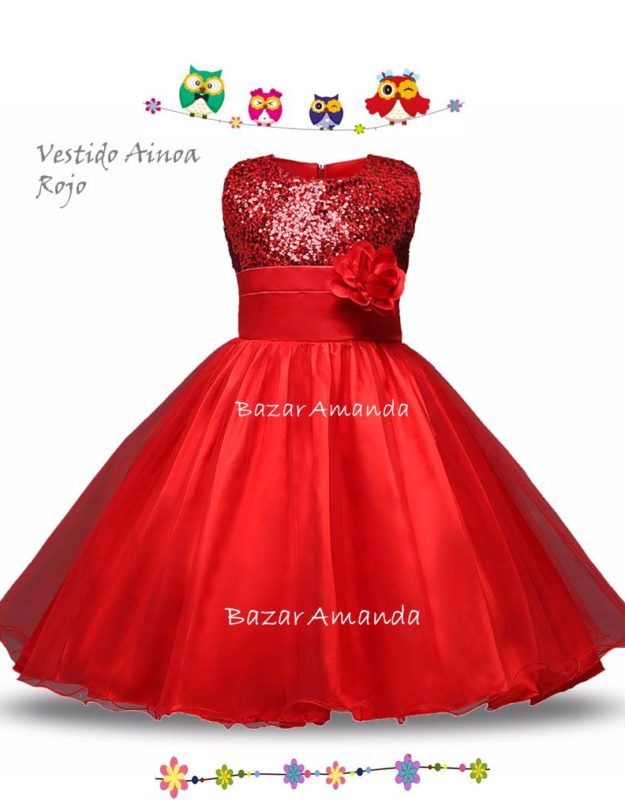 Vestido Ainoa rojo 1