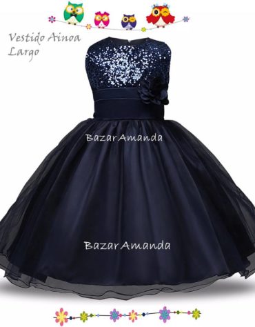 Vestido Largo Ainoa Azul 1