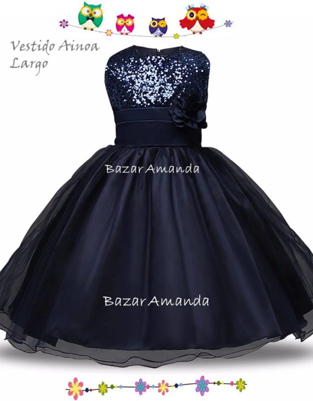 Vestido Largo Ainoa Azul 1