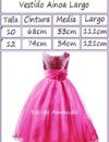 Vestido Largo Ainoa Fucsia Medidas