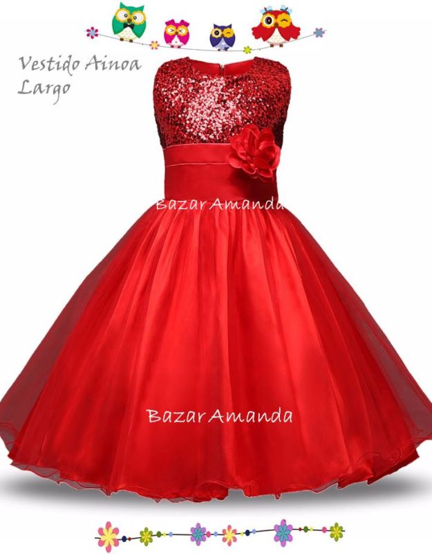 Vestido Largo Ainoa Rojo 1