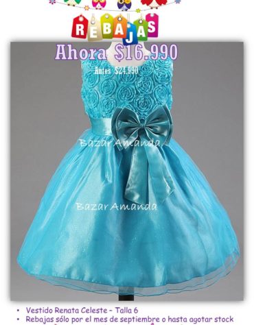 Rebajas vestido Renanta celeste