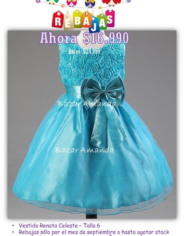 Rebajas vestido Renanta celeste